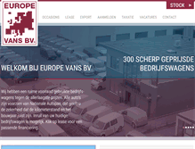 Tablet Screenshot of europe-vans.com